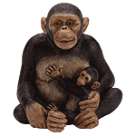 Mother Chimpanzee Figurine