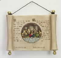 Last Supper Scroll Plaque