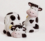 Black & White Cow S & P Shakers