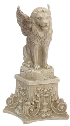 Gargoyle Lion On Pedestal