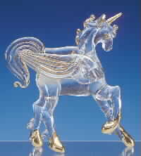 Unicorn Pegasus Glass Sculptre
