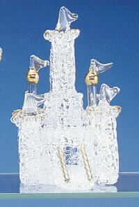 Spun Glass Castle Sculpture