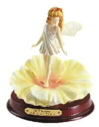 Fairy On Yellow Hibiscus Statue